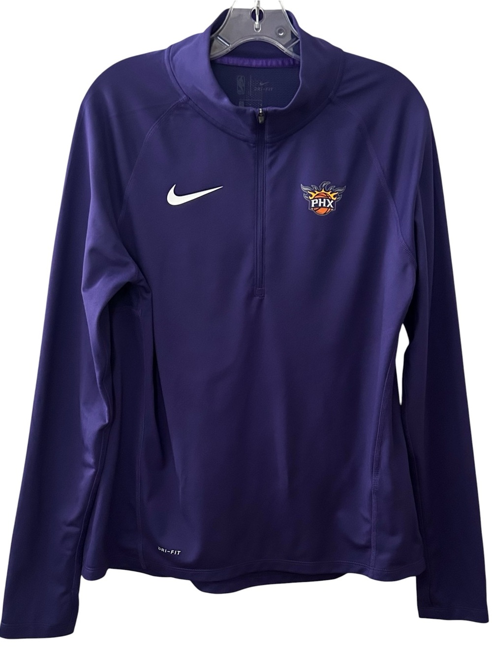 NIKE Purple Phoenix Suns Element Performance 1/2 Zip Pullover Women's Large